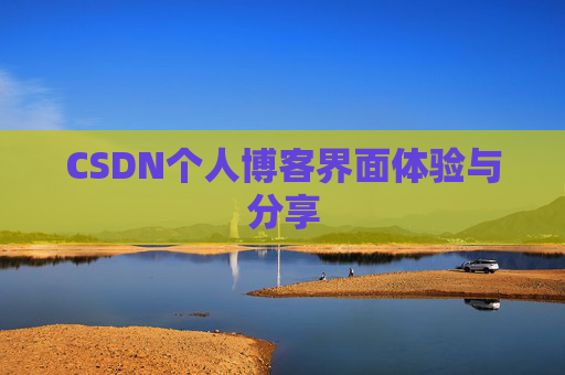 CSDN个人博客界面体验与分享